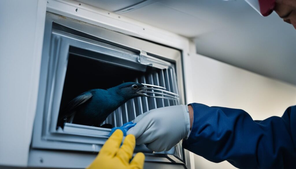 Bird removal from vents