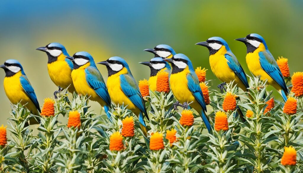 Safflower plants for birds