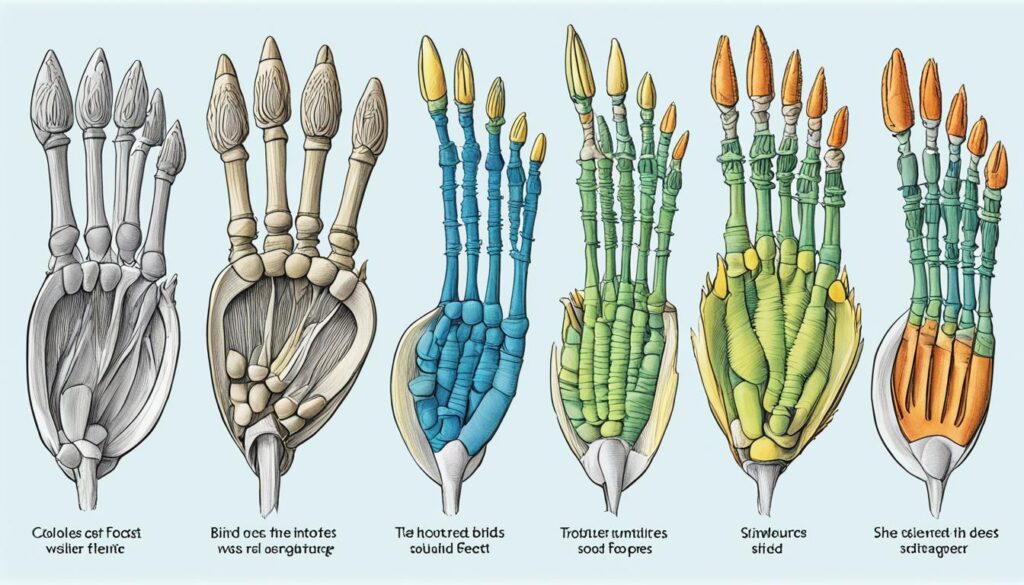 bird feet structure