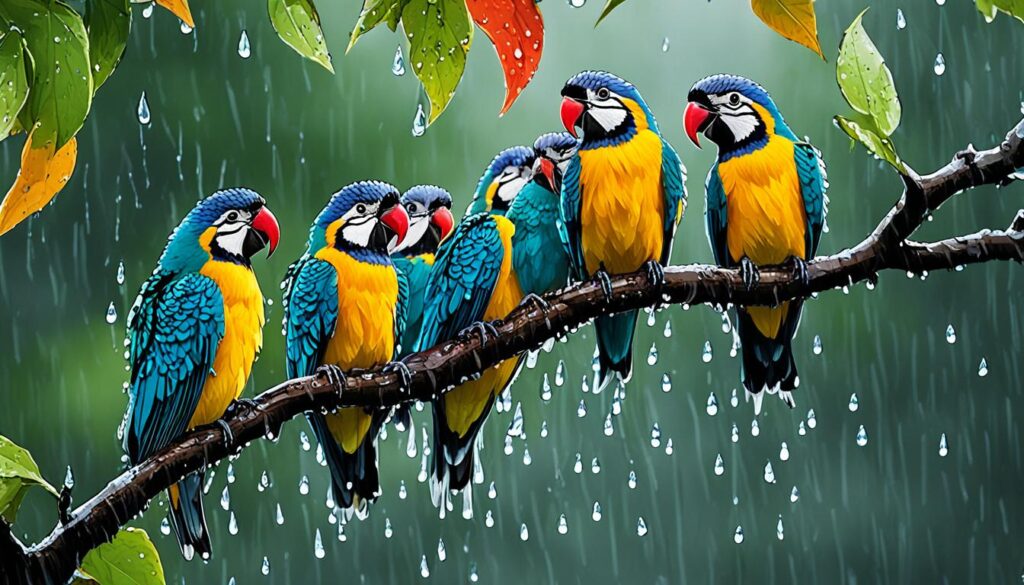 bird rain adaptations