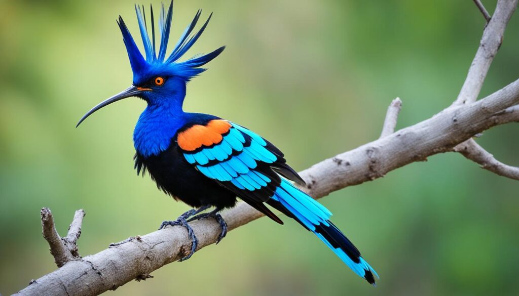 blue crested hoopoe