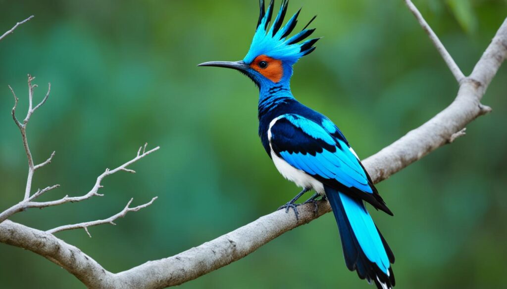 blue crested hoopoe