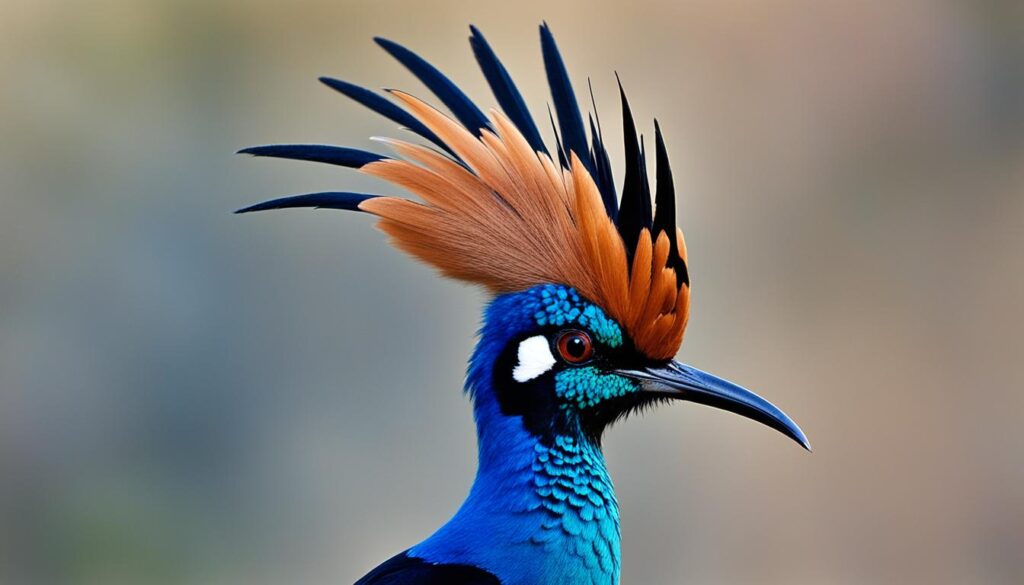 blue crested hoopoe