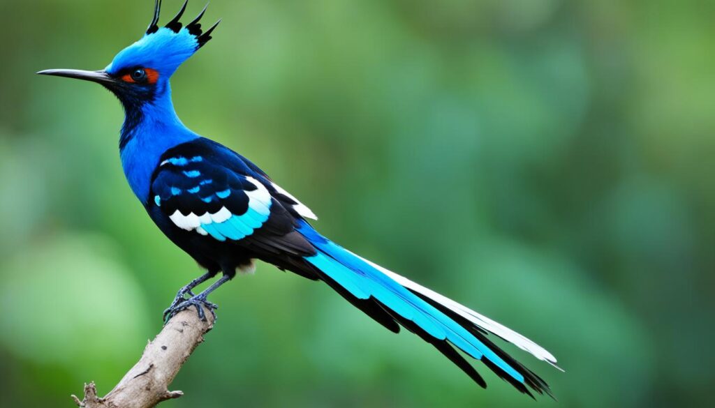 blue crested hoopoe