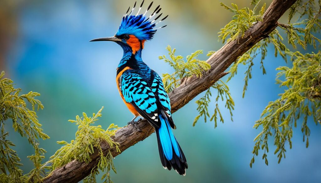 blue crested hoopoe