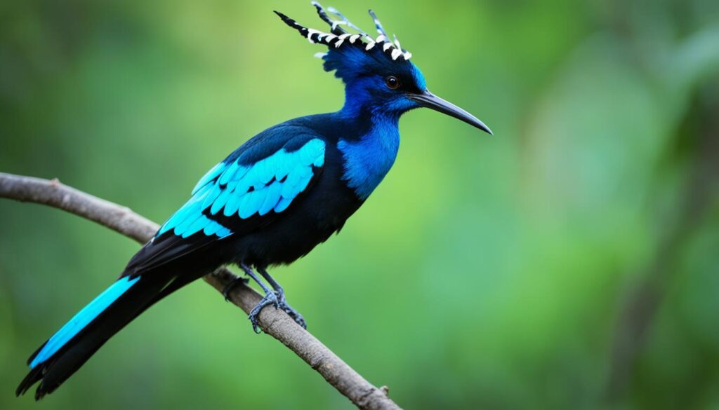 blue crested hoopoe