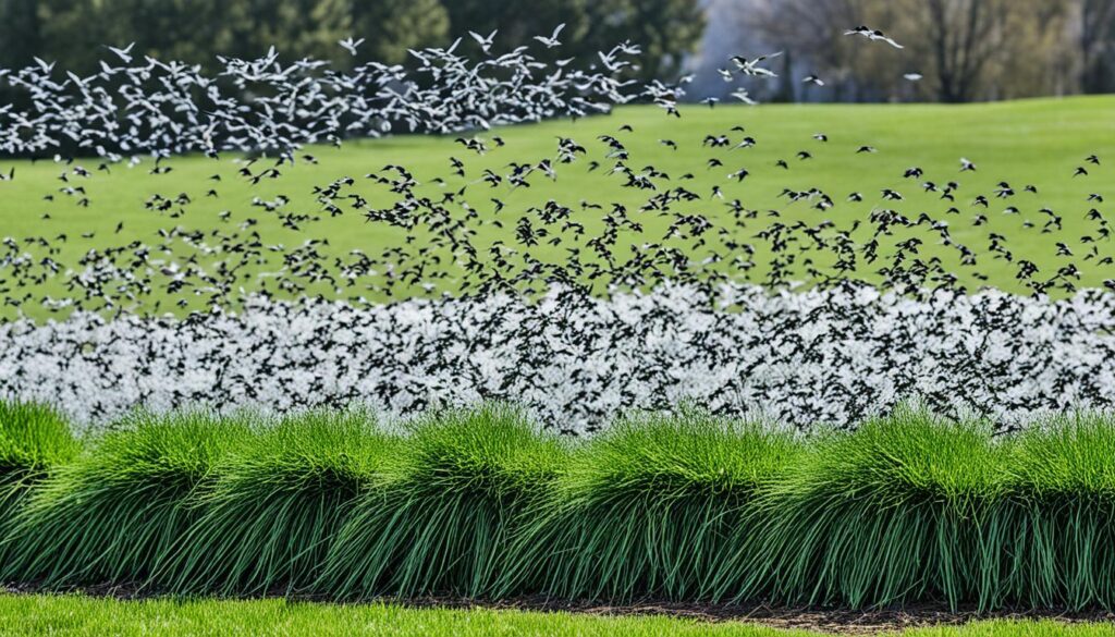 how to stop birds from eating grass seed