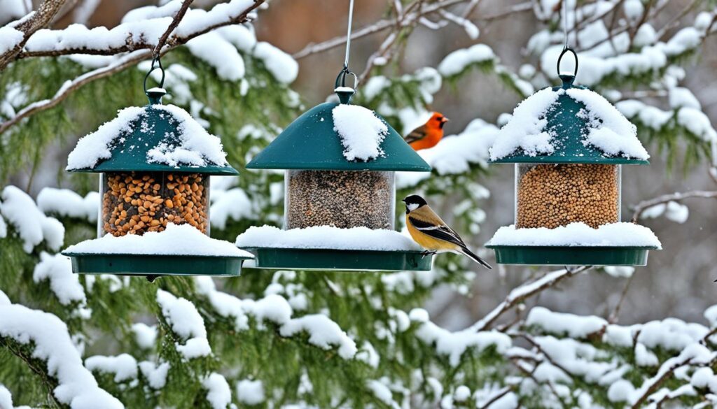 seasonal bird feeder placement