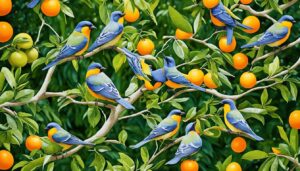 what birds eat oranges