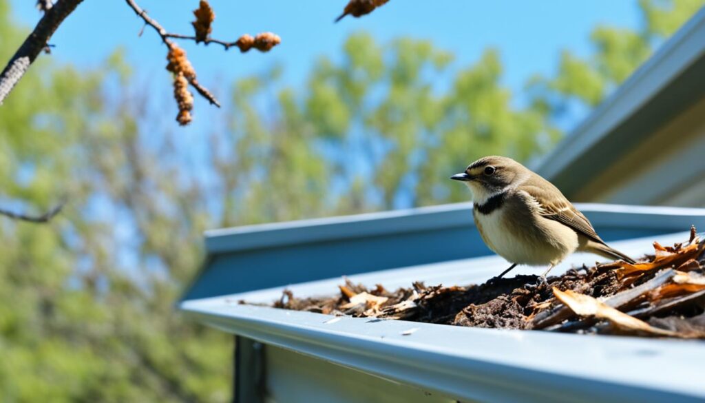 Birds Nesting in Gutters