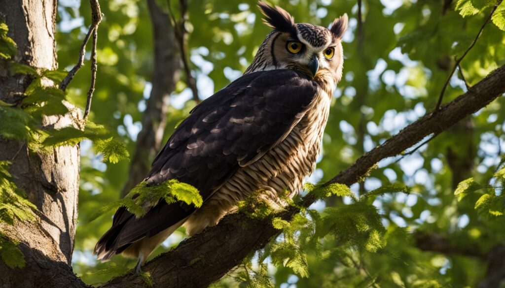 Nesting box for owls and hawks