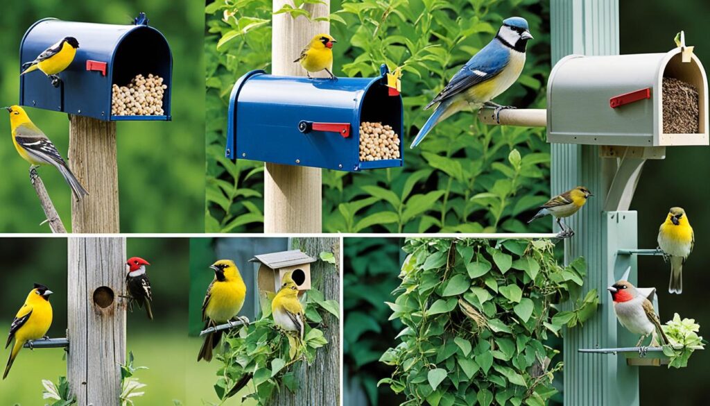 alternative perches for birds near mailbox