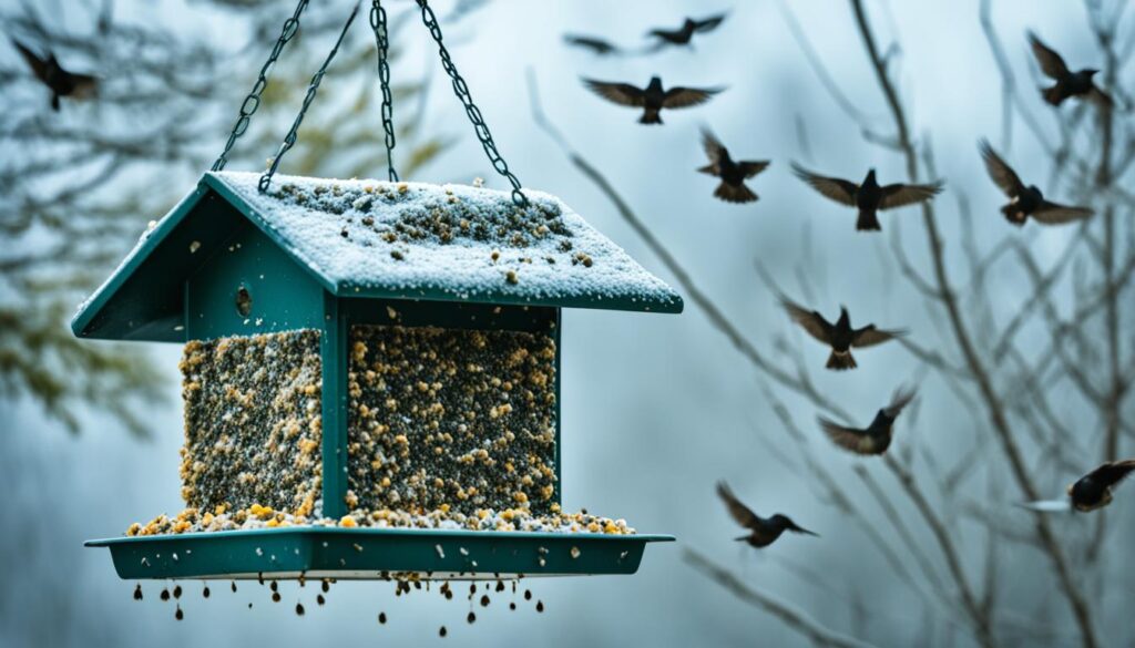 bird feeder cleanliness