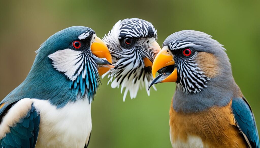 bird mating vs fighting