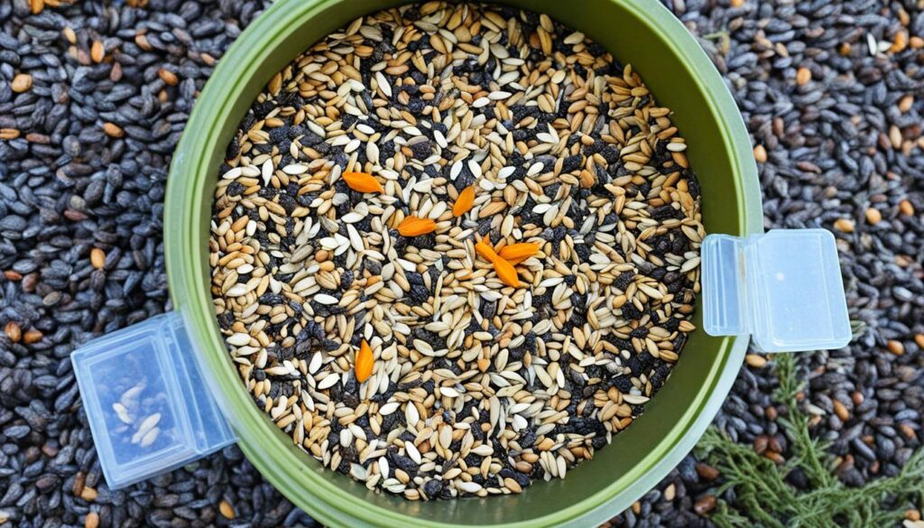 bird seed storage