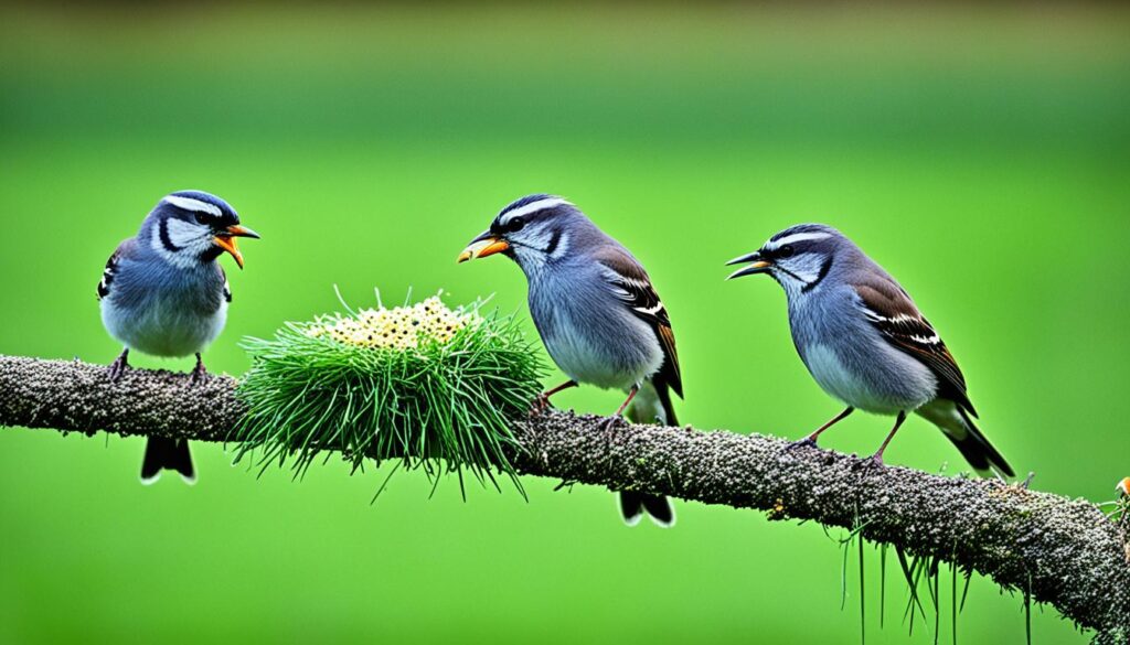 birds on grass