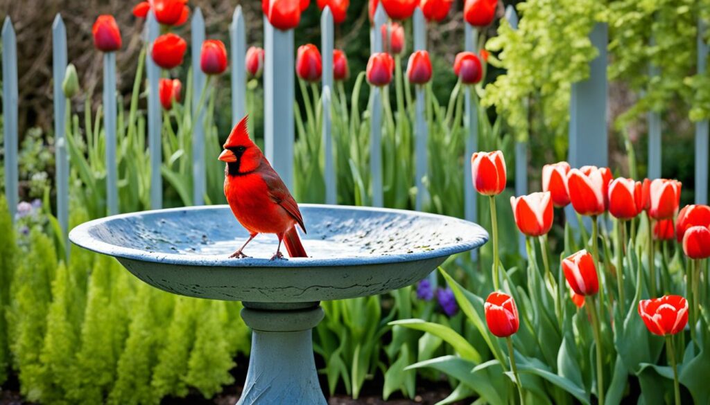 cardinal-friendly garden