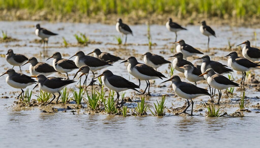 flat-billed birds