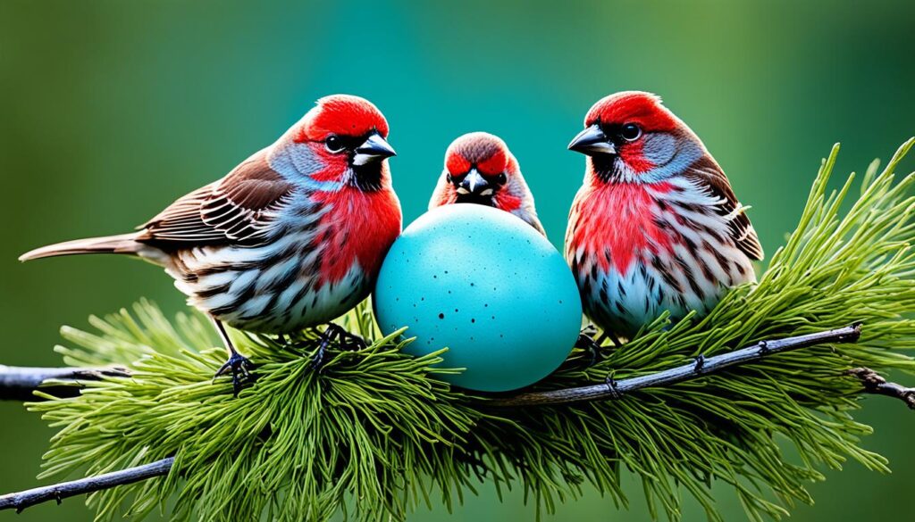 house finch blue eggs