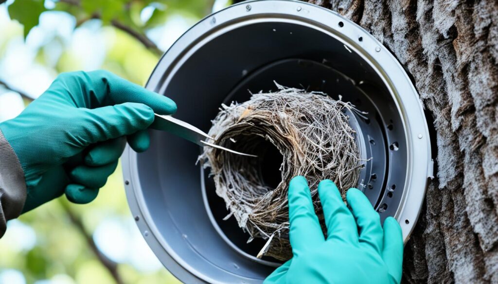 how to get birds out of dryer vent