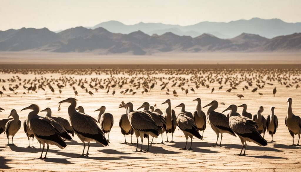 large birds water deprivation tolerance