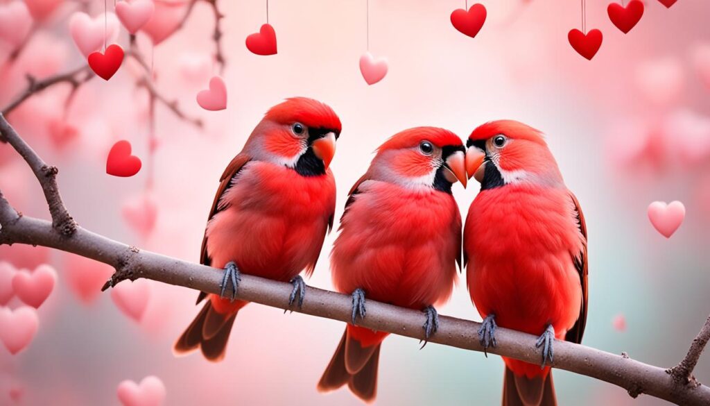 red birds and love