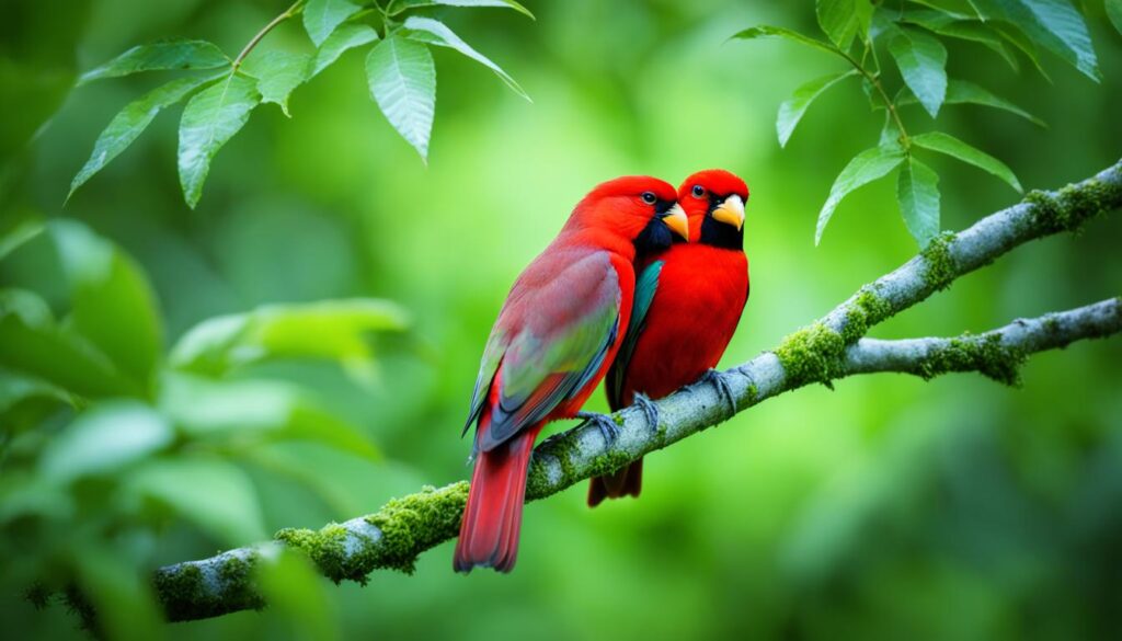 red birds and love