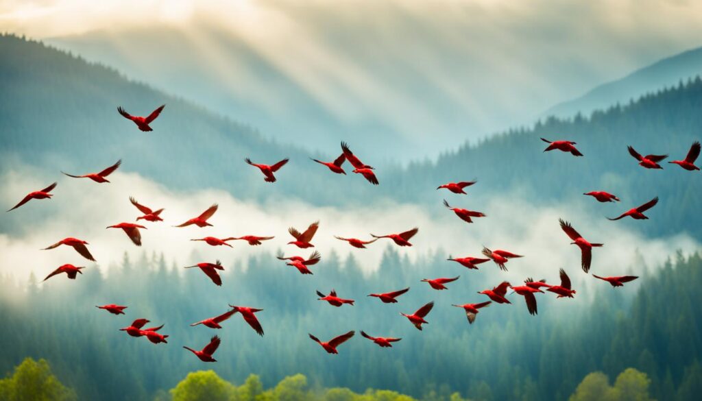 red birds as spiritual messengers