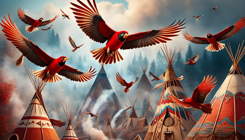 red birds in native american cultures