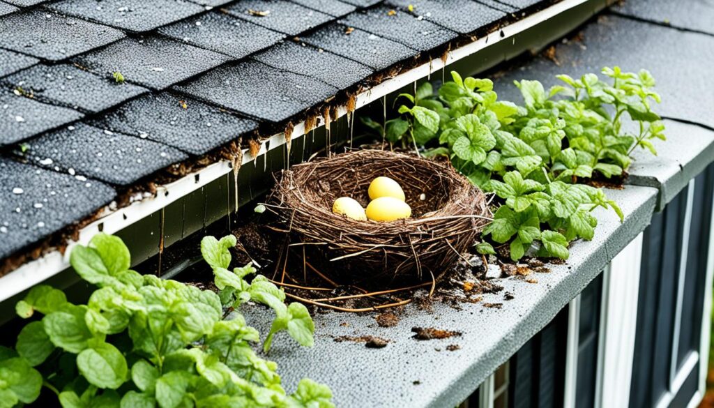 risks of bird nests in gutters