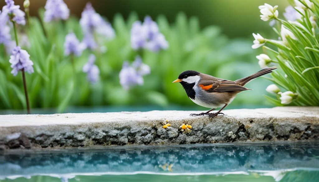 seasonal bird activity around pools