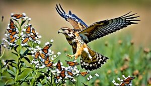 what birds eat butterflies