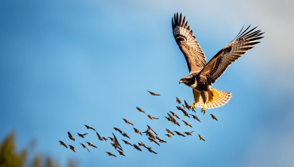 why do small birds chase hawks