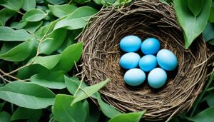 What kind of birds lay blue eggs?