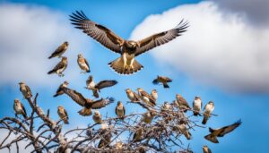 Why do little birds chase hawks?