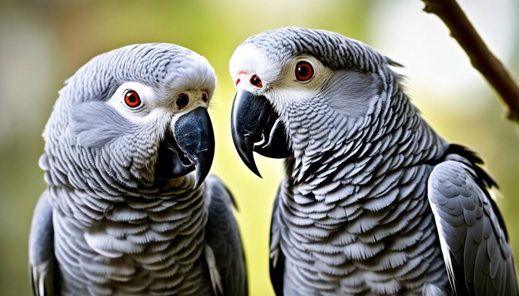 african grey parrots