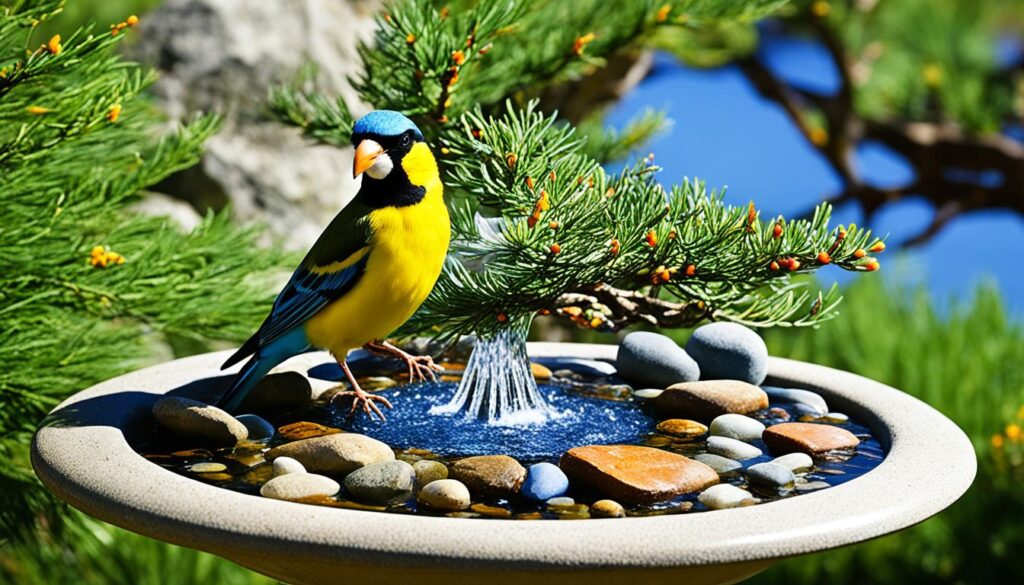 bird bath placement