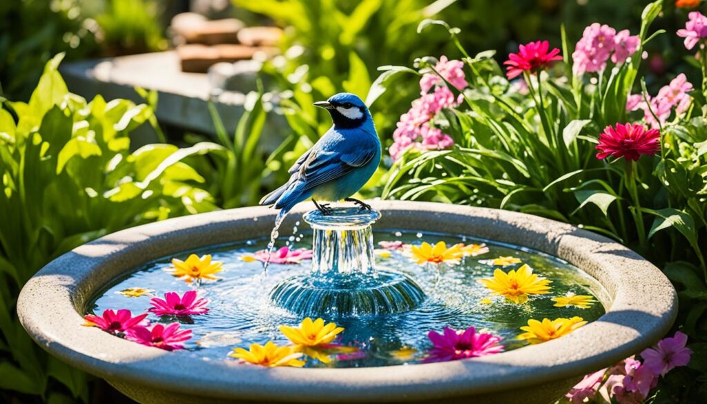 bird bath surroundings