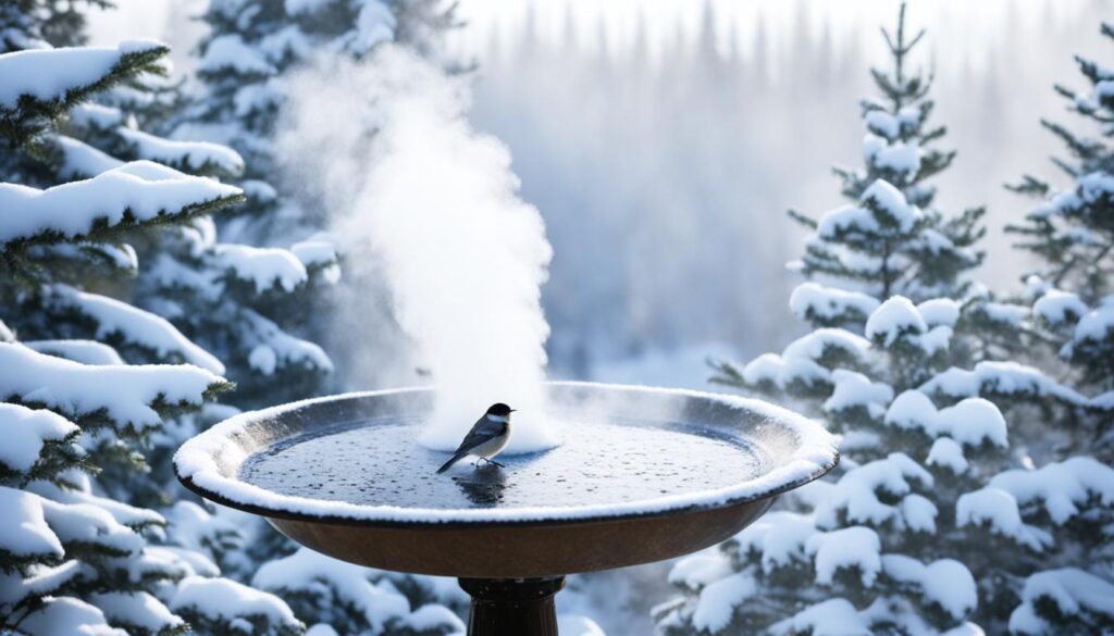 bird bath winter