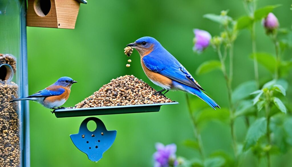 bluebird feeding routine