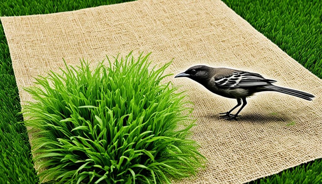 burlap sheets to protect grass seed