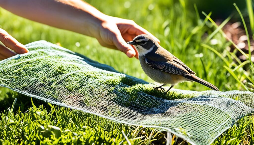 using netting to keep birds away