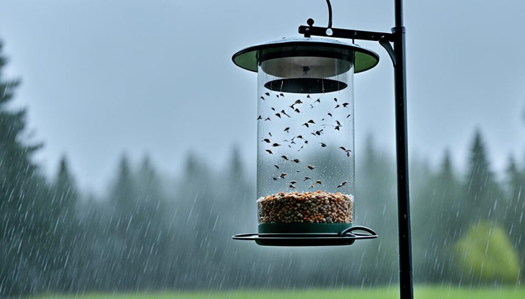 weather impact on bird feeders