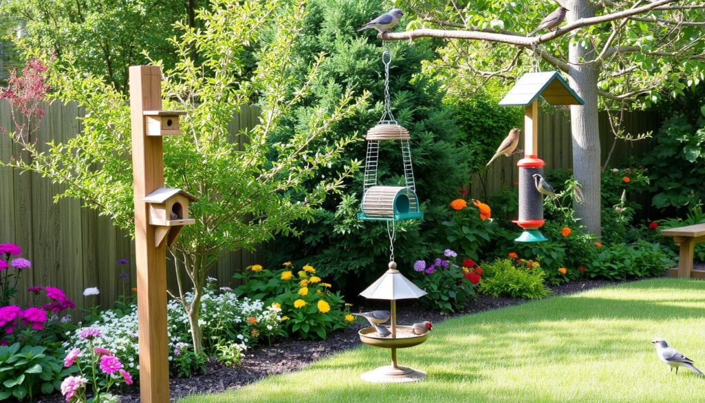 Bird feeder placement