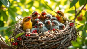 What do baby birds eat?