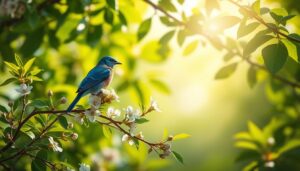 What do blue birds symbolize?