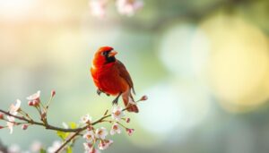 What do red birds symbolize?