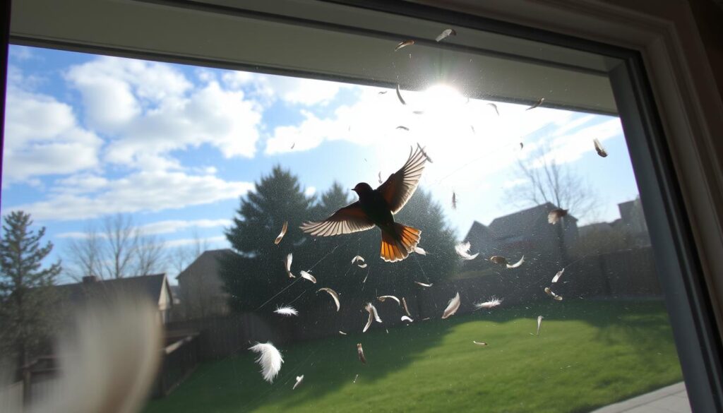 What does it mean when birds hit your window?