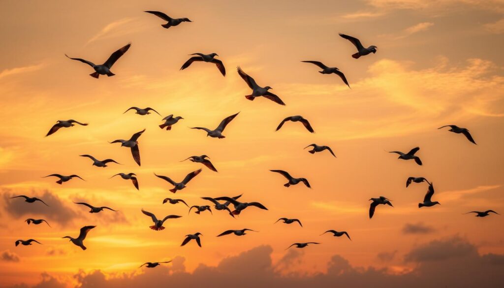 Why do birds circle in the air?