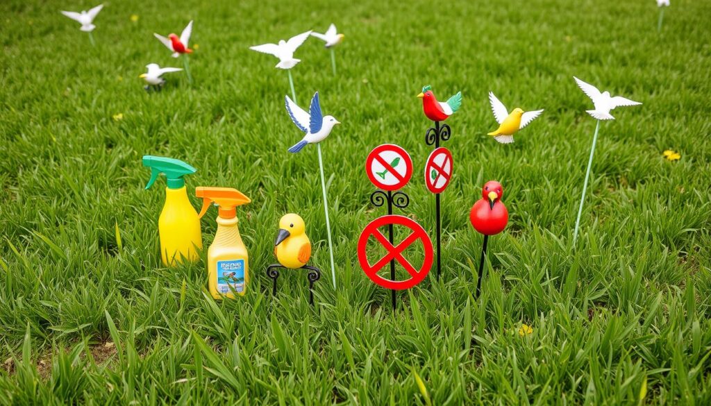 bird repellents for lawns